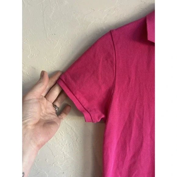 Ralph Lauren Sport Polo Dress M Hot Pink Logo Preppy Cotton Peru Sporty Tennis - Picture 6 of 7